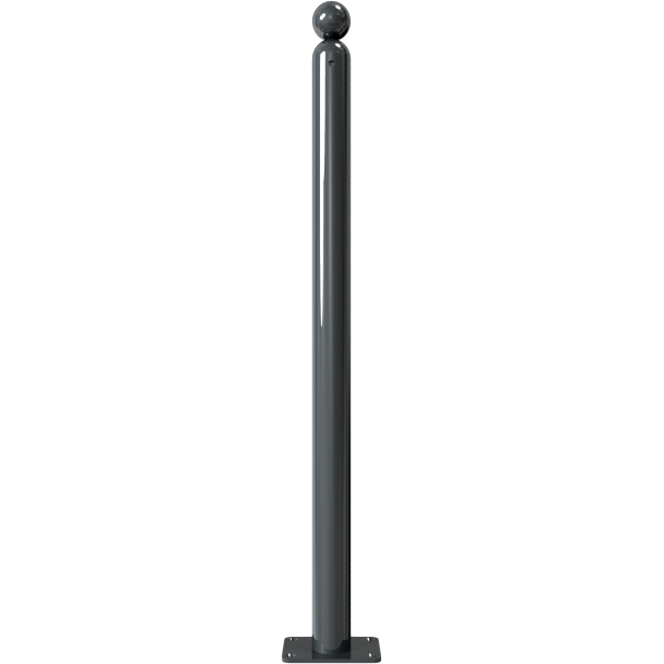 Ornamental bollard | Series 466B | � 60 mm | stationary, to be fixed by plugswith base plate 100 x 150 mm | without lock | without eyelet